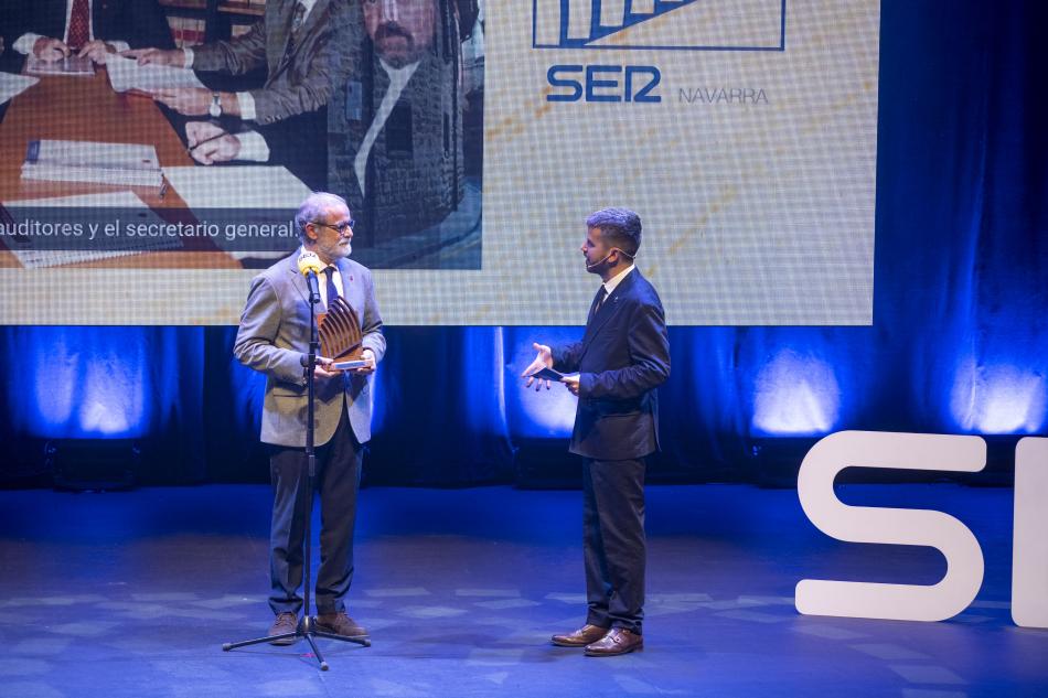 Ignacio Cabeza tras recibir el Premio de Honor de la Cadena Ser.