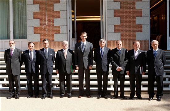 El príncipe Felipe recibe en audiencia al presidente de la Cámara de Comptos