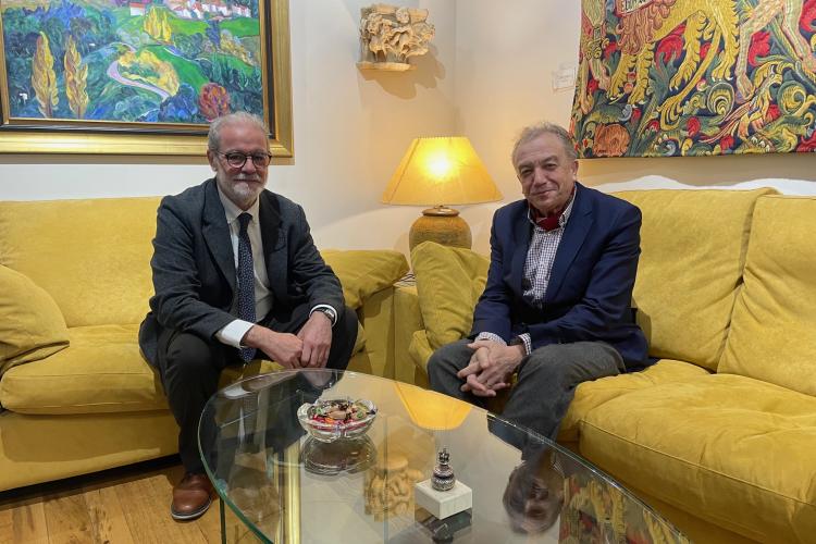 Cabeza y Lacosta, durante la reunión de esta mañana.