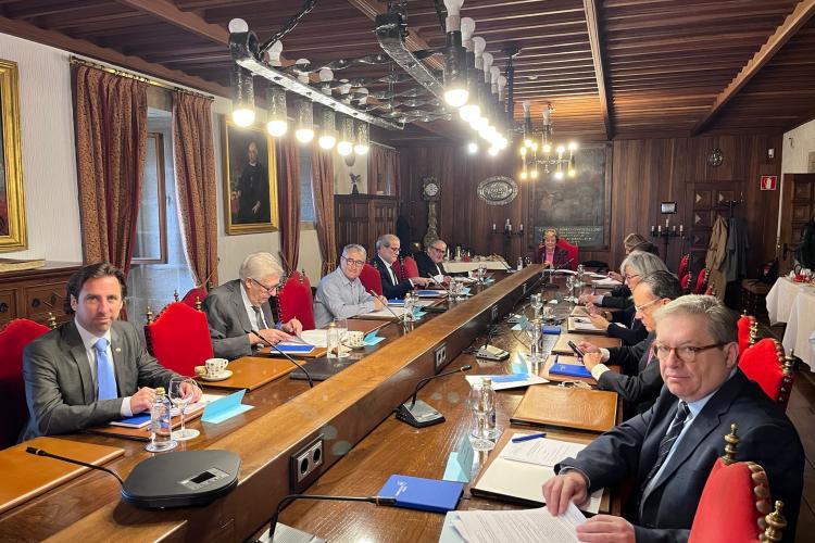 Los presidentes de los tribunales de cuentas, en la reunión de Santiago.