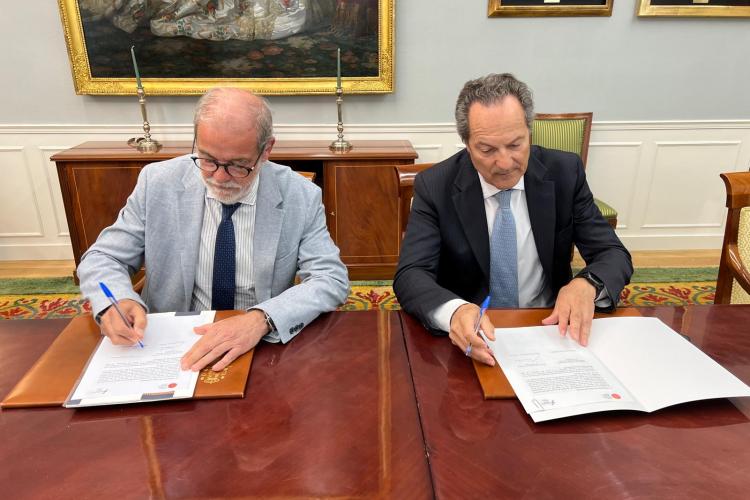 Ignacio Cabeza junto al Fiscal de Sala Jefe de la Fiscalía del Tribunal de Cuentas
