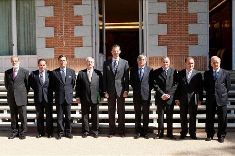 El príncipe Felipe recibe en audiencia al presidente de la Cámara de Comptos